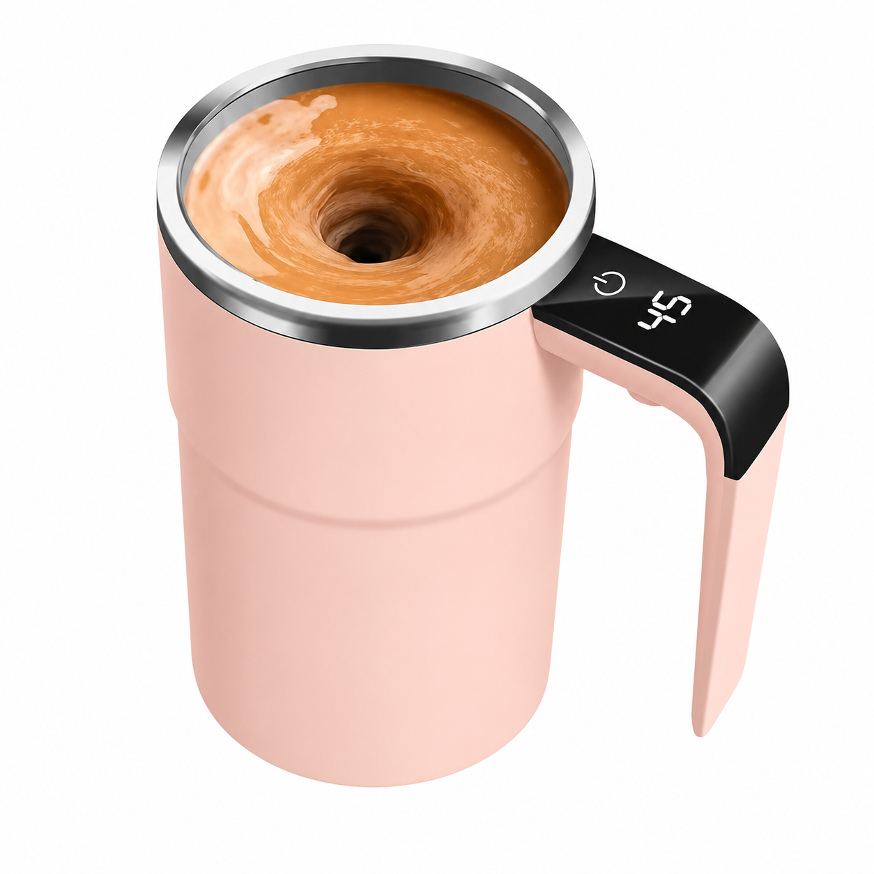 Self-Stirring Electric Coffee Mug with Digital Temperature Display