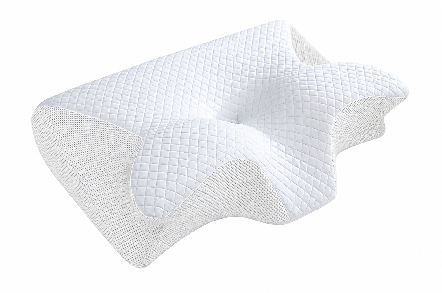 Ergonomic Memory Foam Neck Pillow for Side, Back & Stomach Sleepers