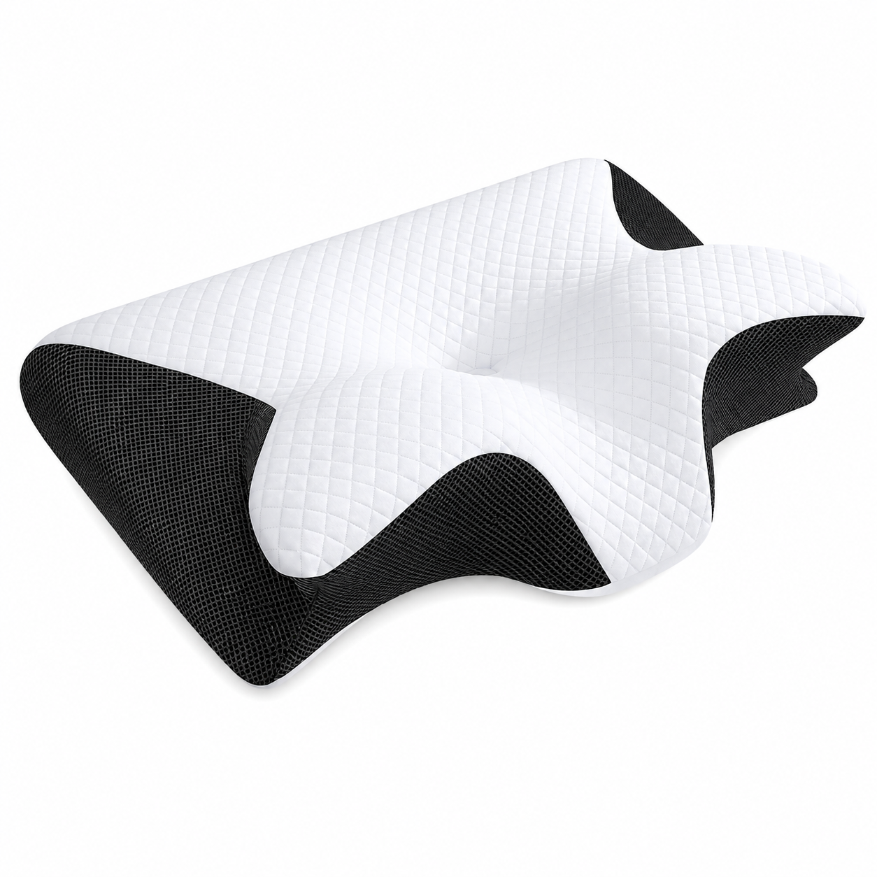 Ergonomic Memory Foam Neck Pillow for Side, Back & Stomach Sleepers